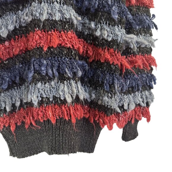 NWOT! Vintage Clovis Ruffin Knit Sweater Womens Gray Red Long Sleeve Size S - Picture 3 of 7